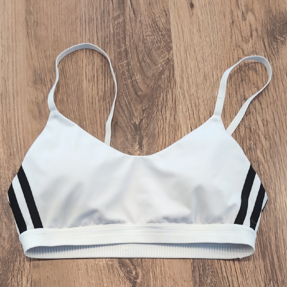 White and Black Women's Sports Bra